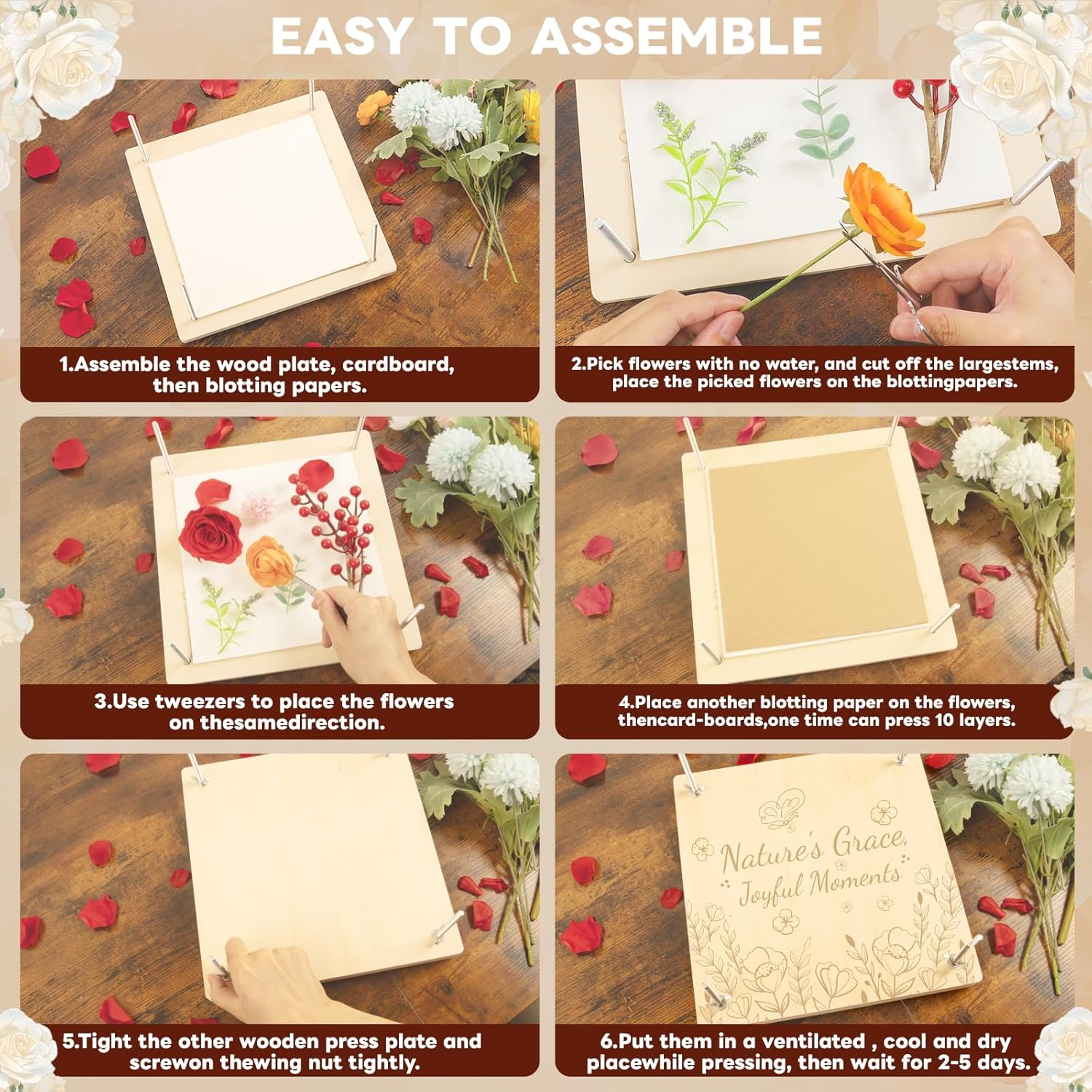 Preserve Your Wedding Bouquet | DIY Flower Press Keepsake Kit for Brides, Gifts & Floral Memories